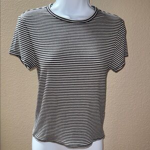 Madewell Modal Stretch Black and White Striped Short Sleeve Tee Women’s Size M
